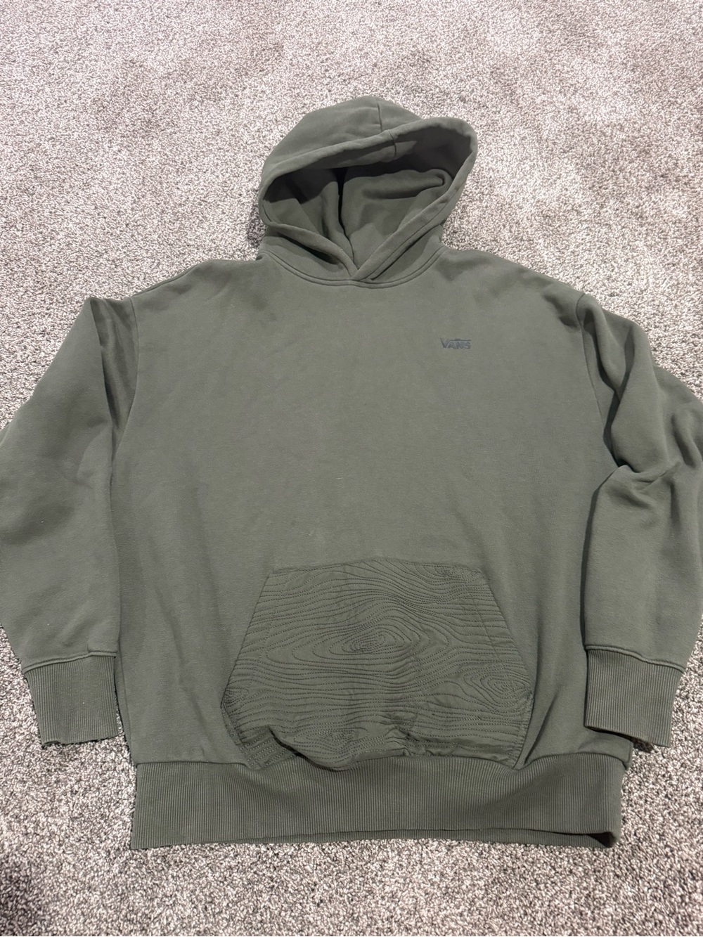 Vans Olive Green Hooded Pullover Sweatshirt
